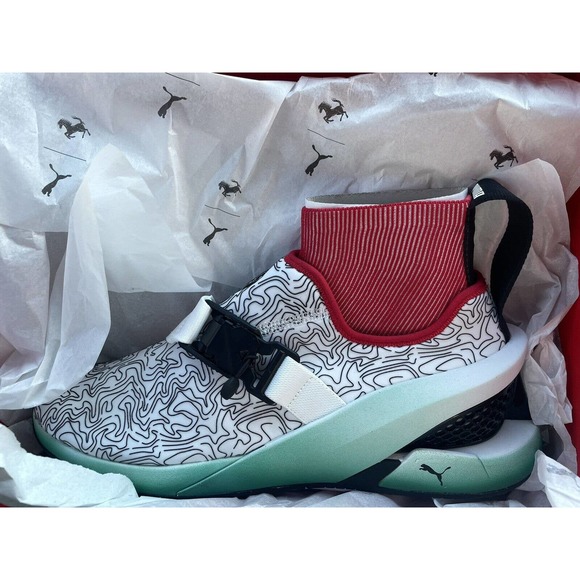PUMA x Ferrari ION F Pool Shoes White Red Green 307112-01 Mens Size 13 main image 7